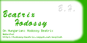 beatrix hodossy business card